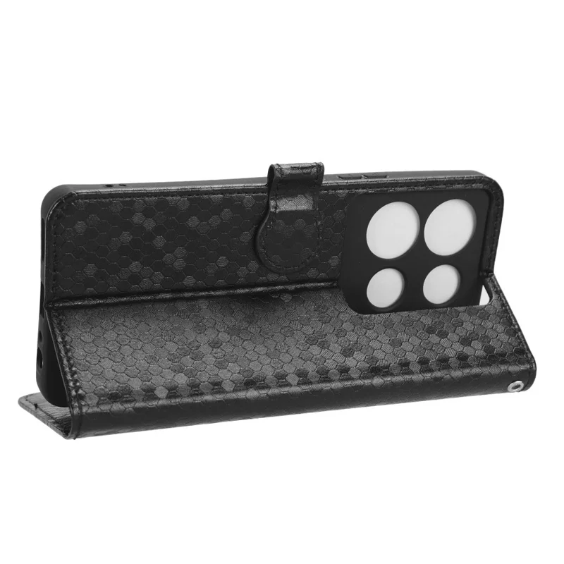 Per Infinix Note 30 4G Dot Imprinted PU Leather Stand Case Wallet Phone Cover - Nero