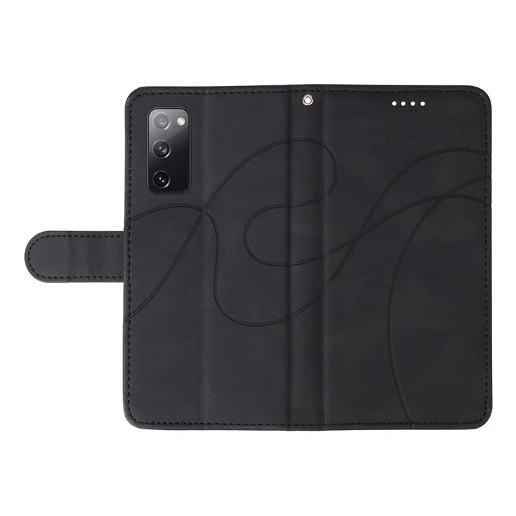 Para Samsung Galaxy S20 FE 5G / S20 FE / S20 FE 2022 / S20 Lite Capa de Telefone de Couro da Carteira Impressa - Preta