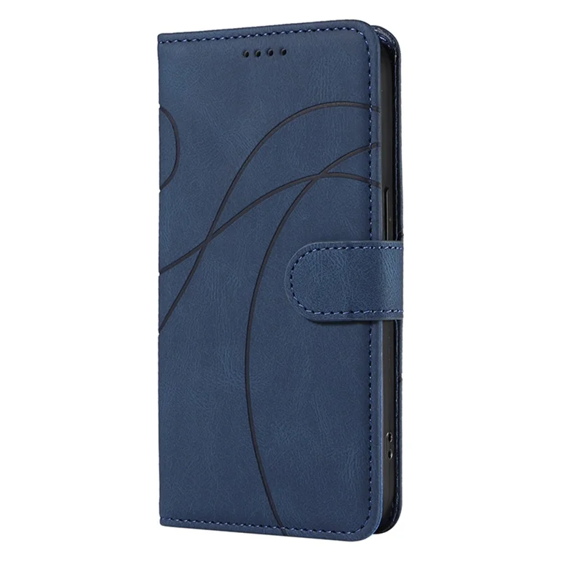 For Samsung Galaxy S20 FE 5G / S20 FE / S20 FE 2022 / S20 Lite Wallet Leather Phone Cover Imprinted Stand Case - Blue