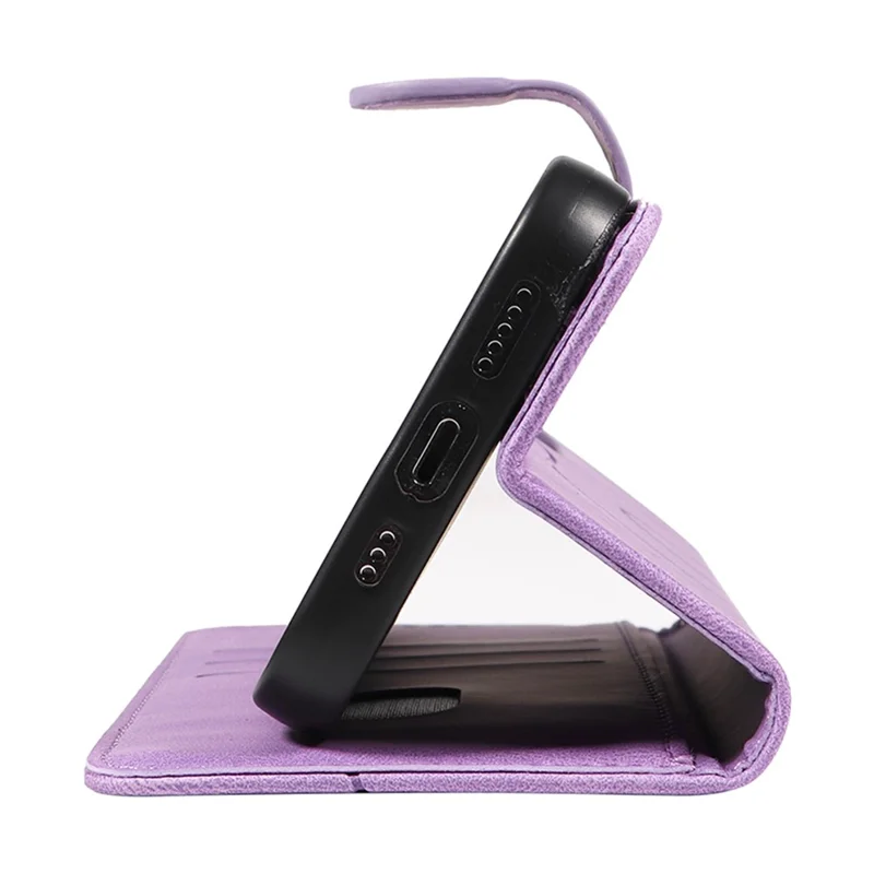For Samsung Galaxy S20 FE 5G / S20 FE / S20 FE 2022 / S20 Lite Wallet Leather Phone Cover Imprinted Stand Case - Light Purple