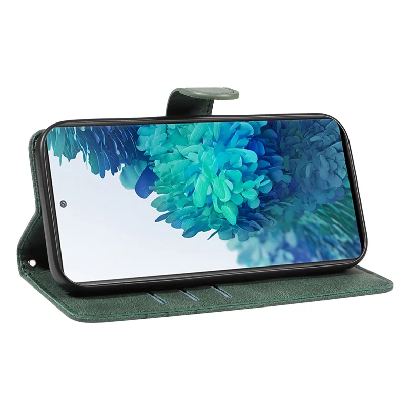 Para Samsung Galaxy S20 FE 5G / S20 FE / S20 FE 2022 / S20 Lite Carteira de Couro Capa de Telefone Impressa com Suporte - Verde