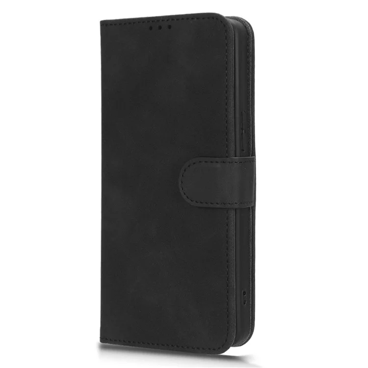 PU Leather Skin-Touch Stand Case for Infinix Note 30 VIP 5G , Wallet Anti-Drop Phone Cover - Black