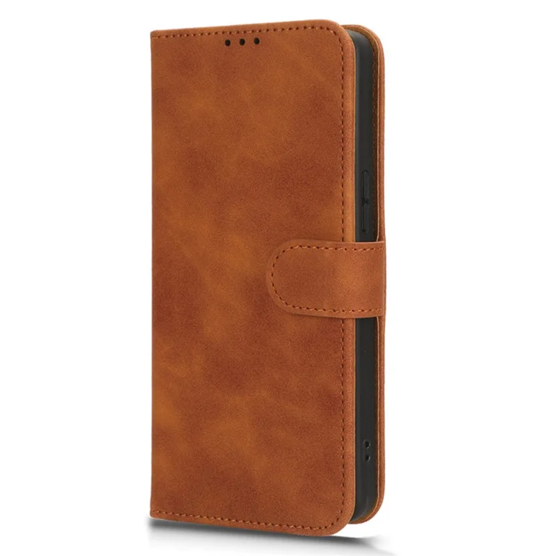 PU Leather Skin-Touch Stand Case for Infinix Note 30 VIP 5G , Wallet Anti-Drop Phone Cover - Brown