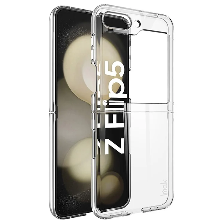 IMAK Crystal Case II Pro Funda para teléfono para Samsung Galaxy Z Flip5 5G, Diseño de dos piezas Cubierta dura de PC transparente (Cubierta superior + Cubierta inferior)