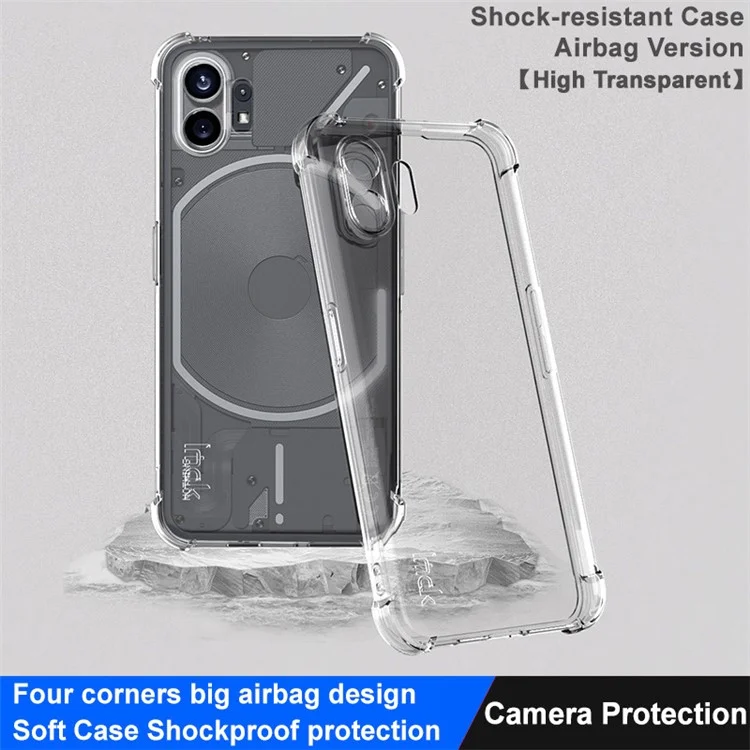 IMAK For Nothing Phone (2) Transparent Phone Case Four Corner Anti-drop Soft TPU Back Cover - Transparent