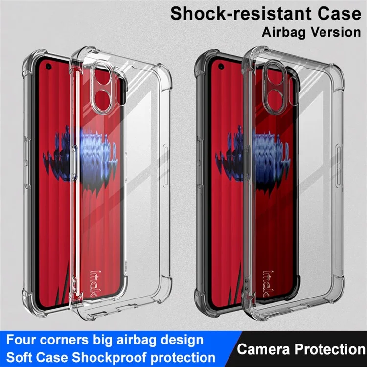 IMAK For Nothing Phone (2) Transparent Phone Case Four Corner Anti-drop Soft TPU Back Cover - Transparent