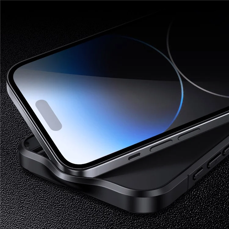 Для Iphone 15 Pro Max Matte Series Antip-scaratch PC+TPU Chase Case Case Back Protector Cover - Синий