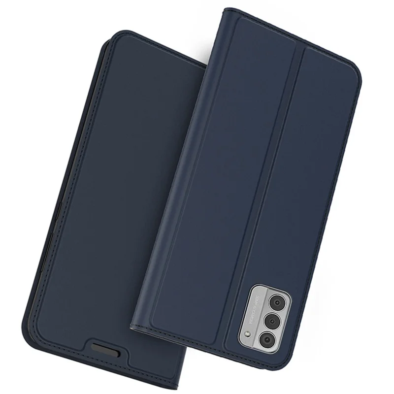 Flip Phone Cover For Nokia G42 , Card Slot PU Leather Stand Shell Full Protection Phone Case - Blue