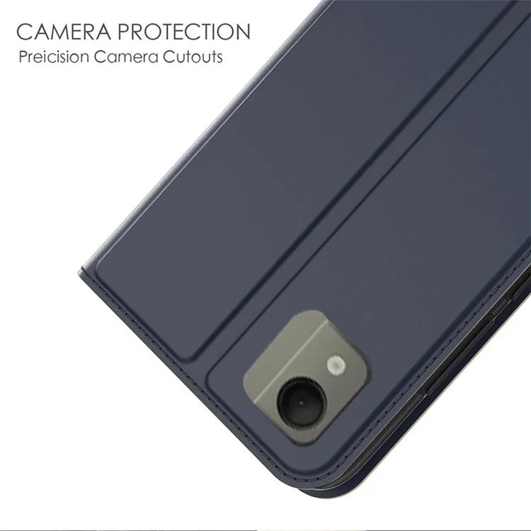 For Nokia C110 Shockproof Phone Case Card Holder PU Leather Stand Cover Magnetic Closure Shell - Blue