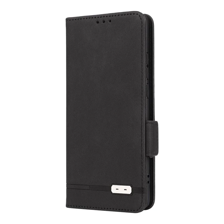 Per Oppo Reno10 Pro 5G (Global) Hardware Decor Phone Case PU Leather Wallet Stand Cover - Nero