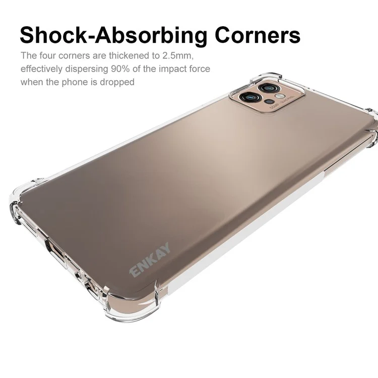 ENKAY HAT PRINCE Pour Motorola Moto G Power 5G Étui téléphone antichoc en TPU avec film de protection d'écran en verre haute aluminium-silicium