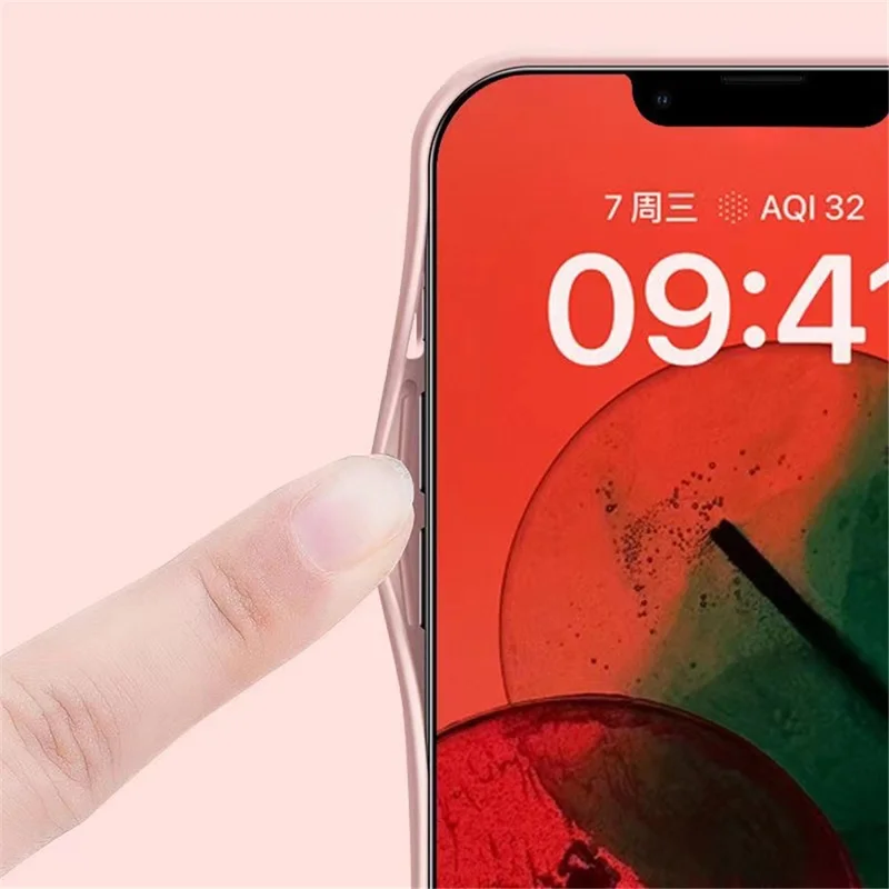 For iPhone 12 Pro 6.1 inch Rose Pattern Phone Case Anti-Scratch Tempered Glass+TPU Cover - Pink