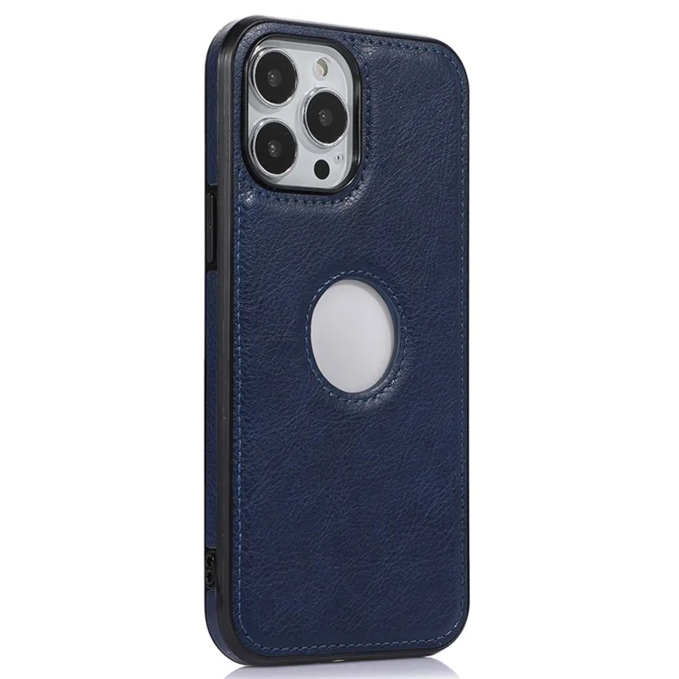 Schutzhülle für iPhone 13 Pro 6.1 Zoll, Logo View Phone Case, Soft TPU+PU, Phone Slim Cover - Blau