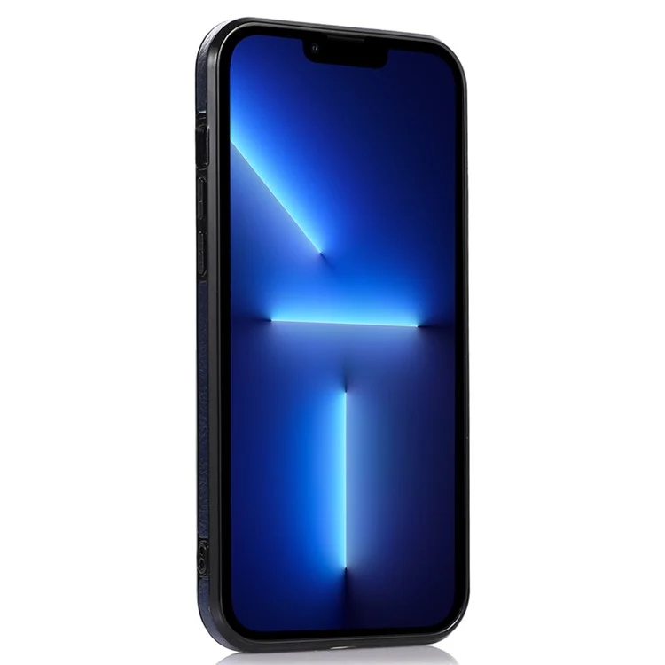 Schutzhülle für iPhone 13 Pro 6.1 Zoll, Logo View Phone Case, Soft TPU+PU, Phone Slim Cover - Blau