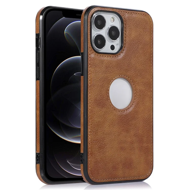 Stoßfeste Hülle für iPhone 12 Pro Max 6,7 Zoll, Logoansicht, Handy-Cover - Braun