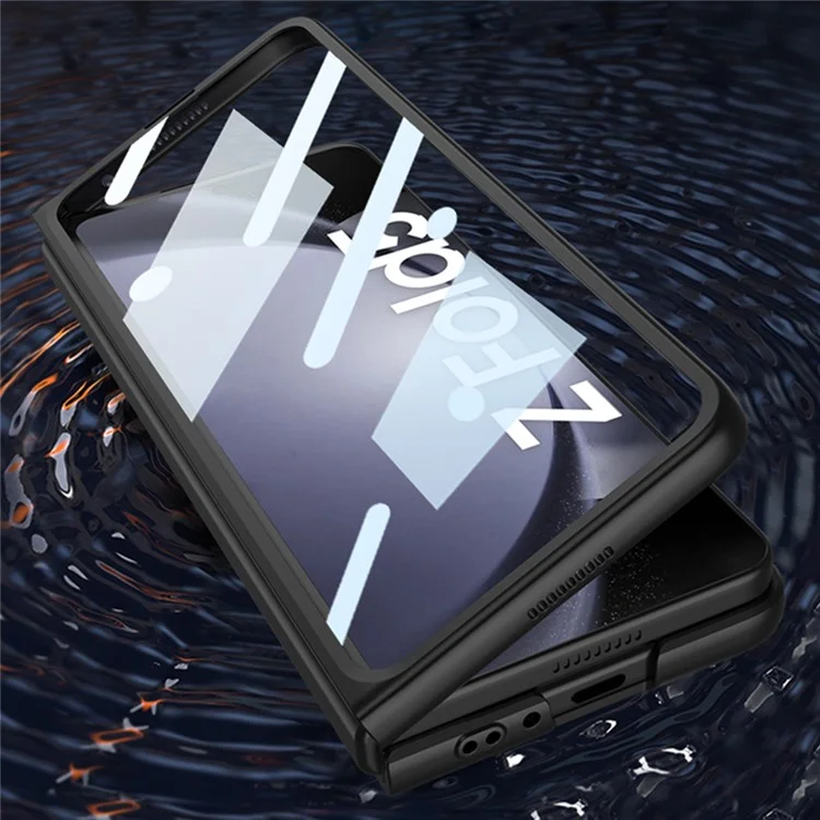 GKK Per Samsung Galaxy Z Fold5 5G Custodia Antiurto Hard PC Case con Pellicola Protettiva in Vetro Temperato - Nero