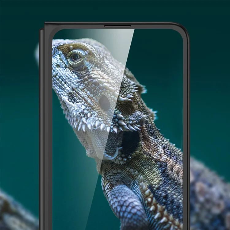 GKK Per Samsung Galaxy Z Fold5 5G Custodia Antiurto Hard PC Case con Pellicola Protettiva in Vetro Temperato - Nero