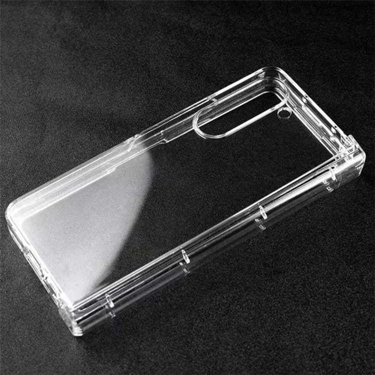 Pour Samsung Galaxy Z Fold5 5G Transparent PC Phone Case 3-Piece Design Phone Cover
