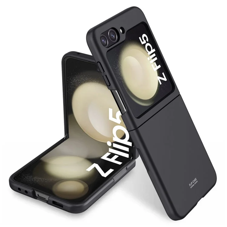 Pour Samsung Galaxy Z Flip5 5G Hard PC Skin-touch Phone Case Anti-Scratch Protective Cover - Noir