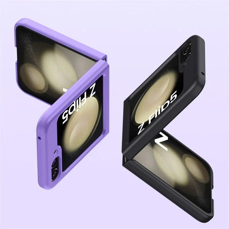 Pour Samsung Galaxy Z Flip5 5G Hard PC Skin-touch Phone Case Anti-Scratch Protective Cover - Noir