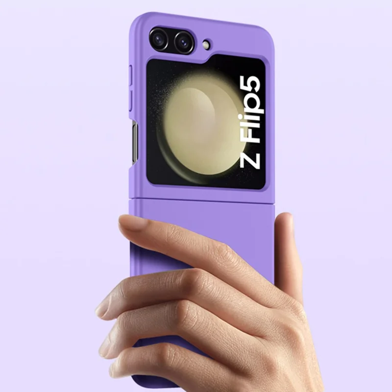 For Samsung Galaxy Z Flip5 5G Hard PC Skin-touch Phone Case Anti-Scratch Protective Cover - Purple