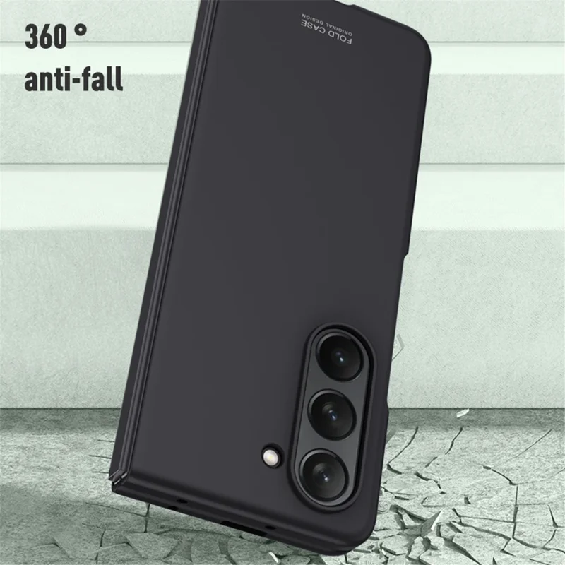 Para Samsung Galaxy Z Fold5 5G Hard PC Phone Case Skin-touch Feeling Shockproof Cover - Preto