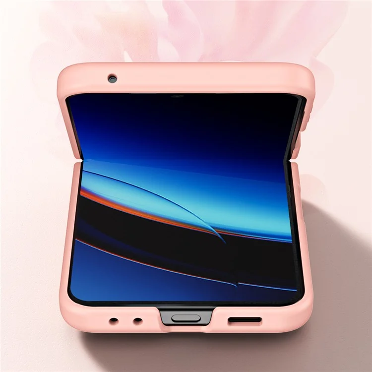 For Motorola Razr 40 Ultra 5G PU Leather + Hard PC Phone Case Retractable Strap Hinge Protection Cover - Pink