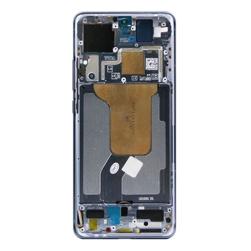 For Xiaomi 12 5G / 12X 5G OEM Grade S AMOLED-skærm og digitizer-samling + ramme (uden logo) - Blå