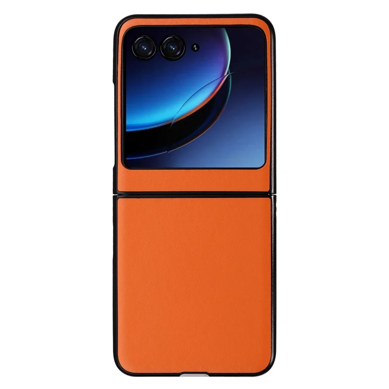 For Motorola Razr 40 Ultra 5G Drop-Proof Phone Cover Shockproof Slim PU+PC Phone Case - Orange