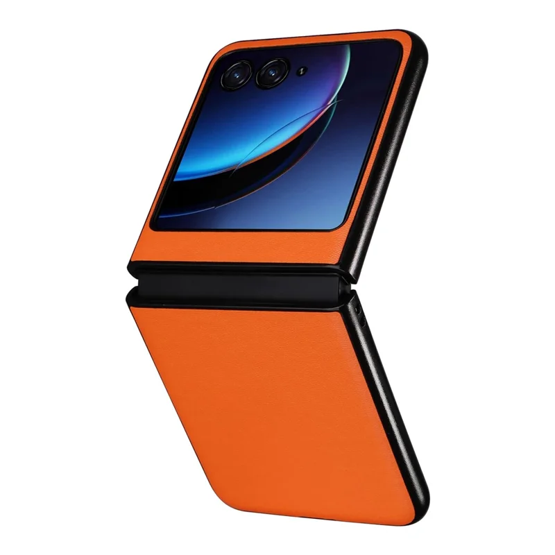 For Motorola Razr 40 Ultra 5G Drop-Proof Phone Cover Shockproof Slim PU+PC Phone Case - Orange