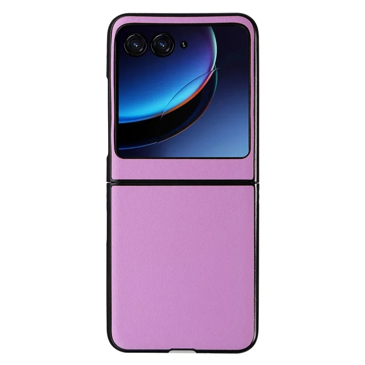For Motorola Razr 40 Ultra 5G Drop-Proof Phone Cover Shockproof Slim PU+PC Phone Case - Purple
