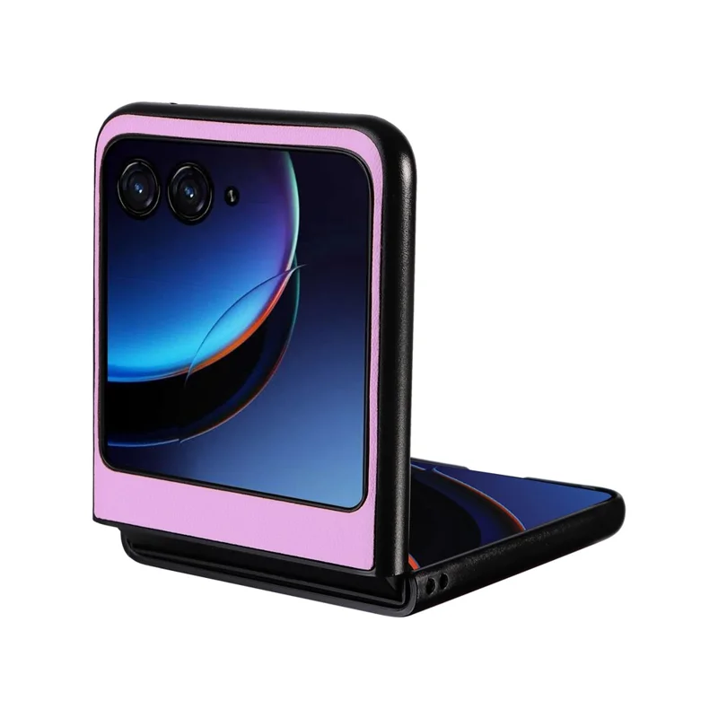 For Motorola Razr 40 Ultra 5G Drop-Proof Phone Cover Shockproof Slim PU+PC Phone Case - Purple