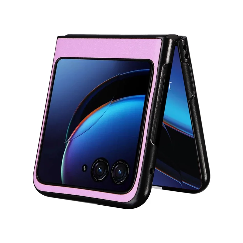 For Motorola Razr 40 Ultra 5G Drop-Proof Phone Cover Shockproof Slim PU+PC Phone Case - Purple