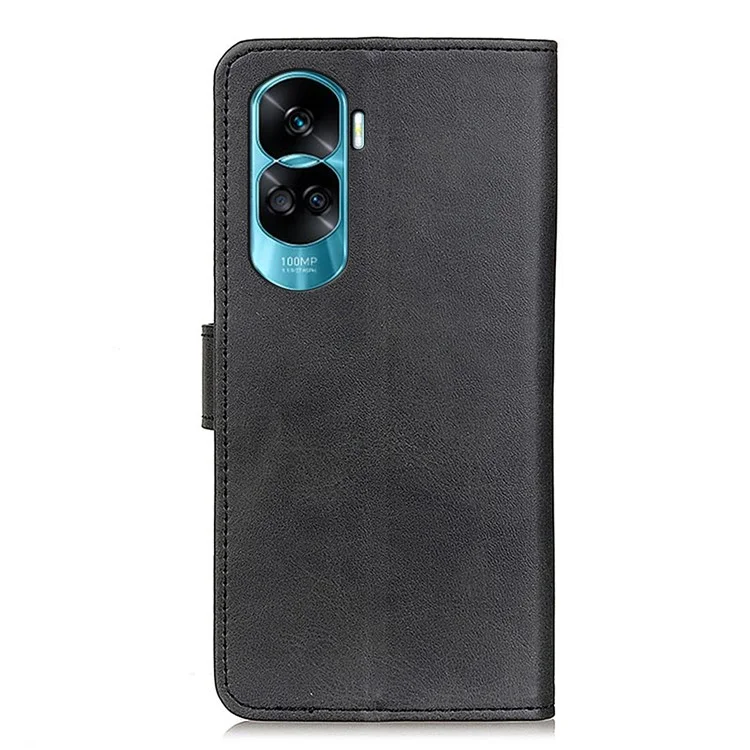 For Honor 90 Lite 5G / X50i Anti-Scratch PU Leather Phone Case Cowhide Texture Stand Wallet Shell Cover - Negro