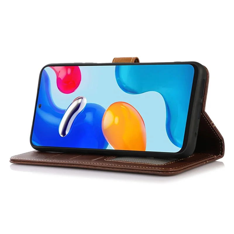 For Honor 90 Lite 5G / X50i Shockproof Calf Texture Leather Case Stand Wallet Cell Phone Cover - Coffee