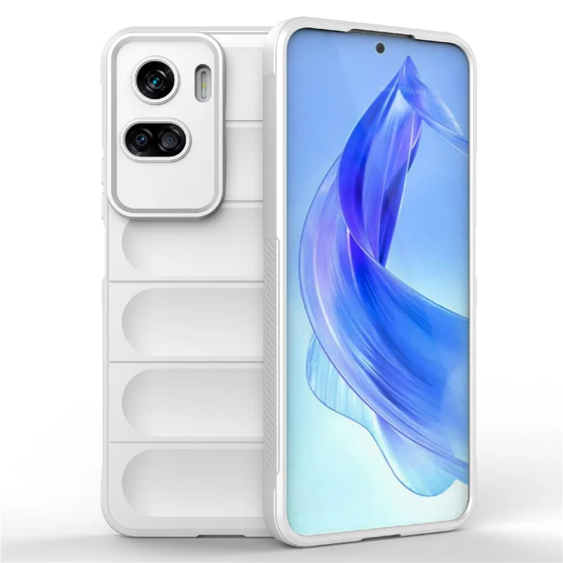 TPU Phone Case for Honor 90 Lite 5G Rugged Drop-proof Slim Phone Cover - White