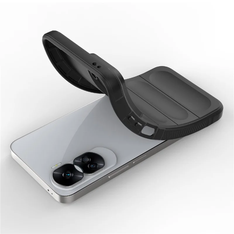 TPU Phone Case for Honor 90 Lite 5G Rugged Drop-proof Slim Phone Cover - White