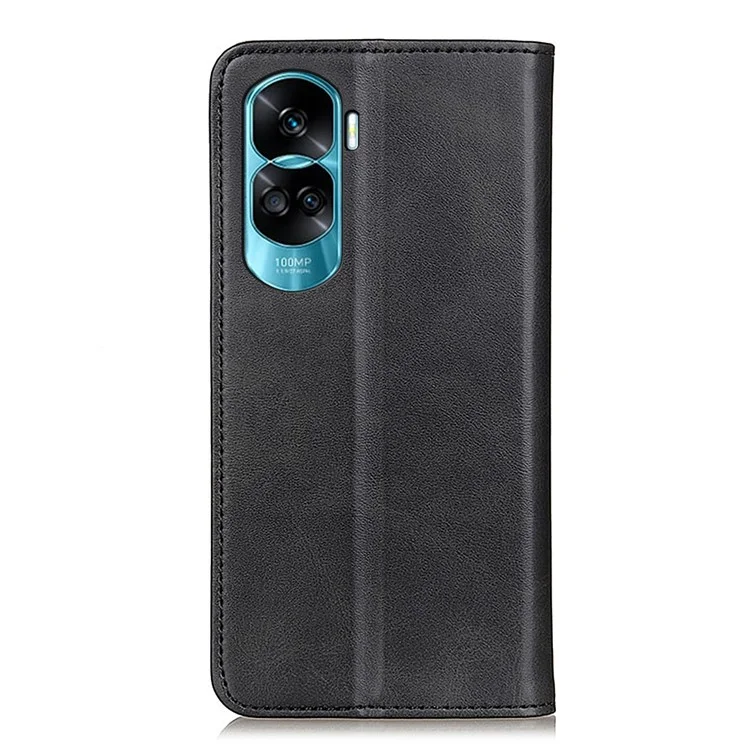 Custodia in pelle divisa per Honor 90 Lite 5G / X50i 5G Custodia a portafoglio anti-caduta con supporto magnetico per telefono - Nero