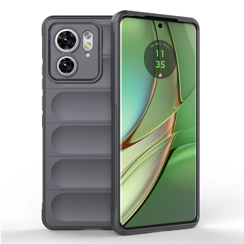 TPU Phone Case for Motorola Edge 40 5G Shockproof Rugged Phone Cover - Dark Grey