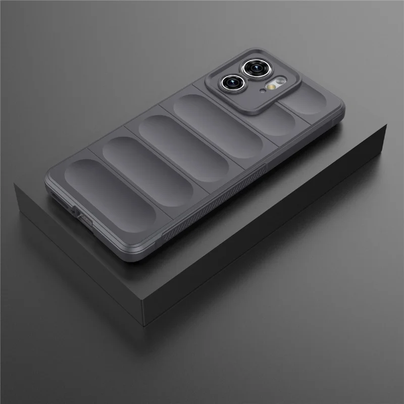 TPU Phone Case for Motorola Edge 40 5G Shockproof Rugged Phone Cover - Dark Grey