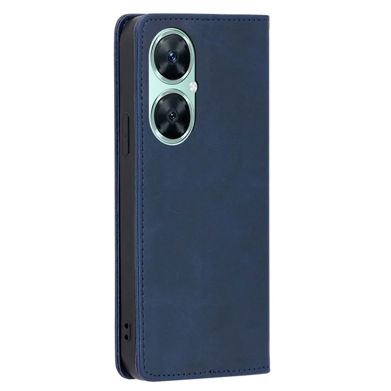 For Huawei Enjoy 60 Pro / nova 11i / Maimang 20 Slim-Fit Calf Texture Leather Shell Stand Wallet Phone Case Cover - Sapphire