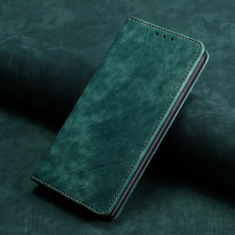 Para Realme 11 Pro+ 5G / 11 Pro 5G Capa de Telefone de Carteira de Couro com Suporte Anti-queda e Função de Bloqueio RFID - Verde