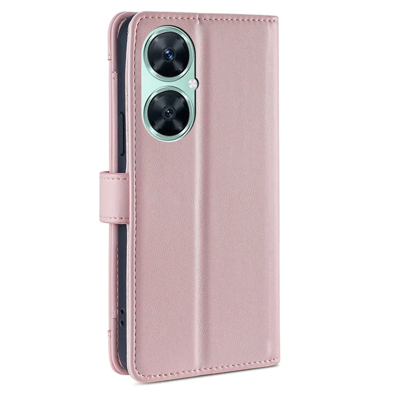 Funda de teléfono para Huawei Enjoy 60 Pro / nova 11i / Maimang 20, funda de cuero con cremallera y múltiples ranuras para tarjetas, con correa - rosa