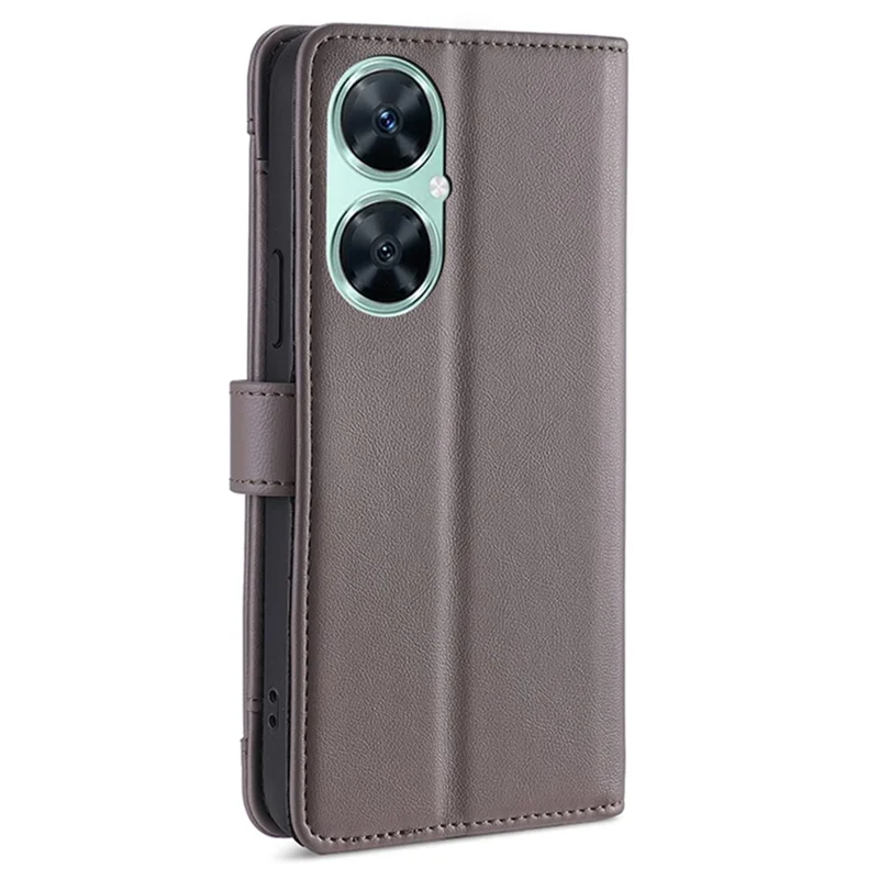 Phone Shell for Huawei Enjoy 60 Pro / nova 11i / Maimang 20 , Zipper Pocket Multiple Card Slots Leather Flip Case with Straps - Grey