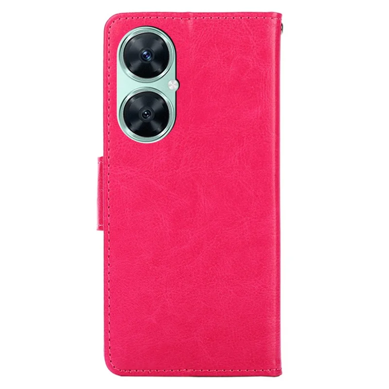 For Huawei Enjoy 60 Pro / nova 11i / Maimang 20 Wallet Stand Case Anti-scratch Textured PU Leather Phone Cover - Rose