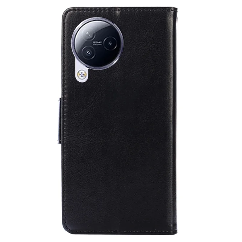 For Xiaomi Civi 3 5G Dustproof Phone Shell Wallet Stand Case Anti-scratch Textured PU Leather Phone Cover - Black
