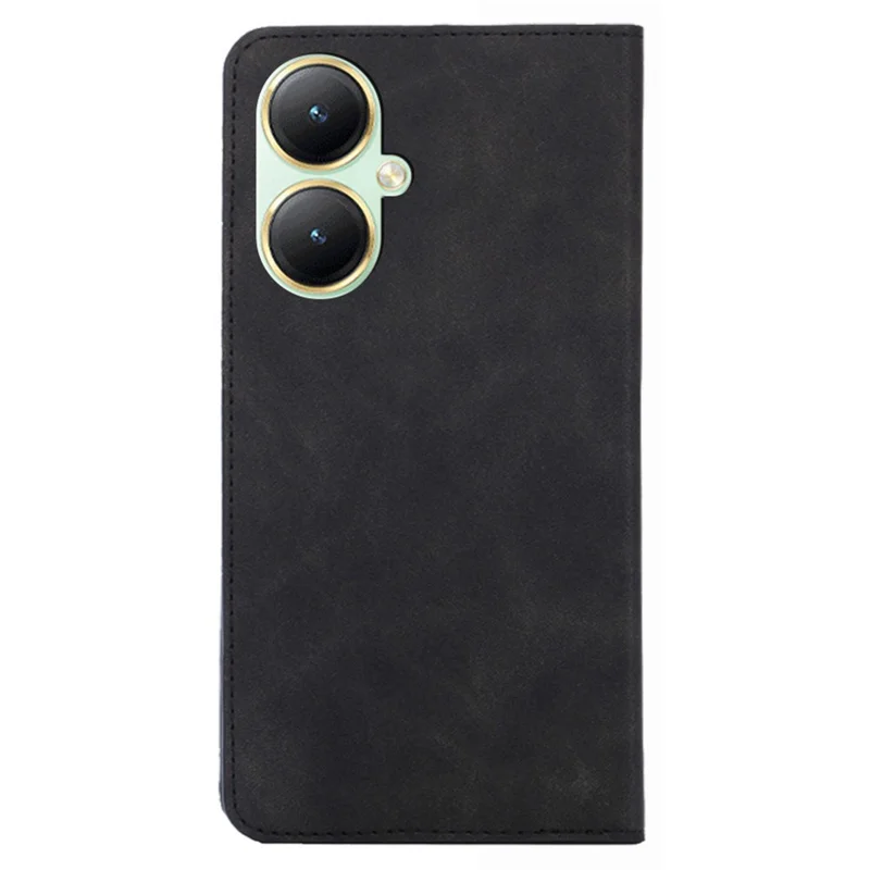Per vivo Y35+ 5G / Y35m+ 5G Anti-Scratch Phone Case Stand Card Holder Skin-touch PU Leather Phone Cover - Nero