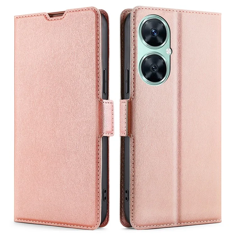 Per Huawei nova 11i / Enjoy 60 Pro / Maimang 20 Porta Carta Custodia in Pelle PU con Supporto - Oro Rosa