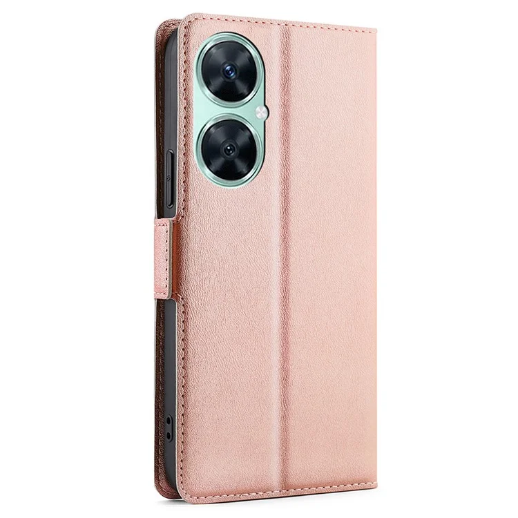 Per Huawei nova 11i / Enjoy 60 Pro / Maimang 20 Porta Carta Custodia in Pelle PU con Supporto - Oro Rosa