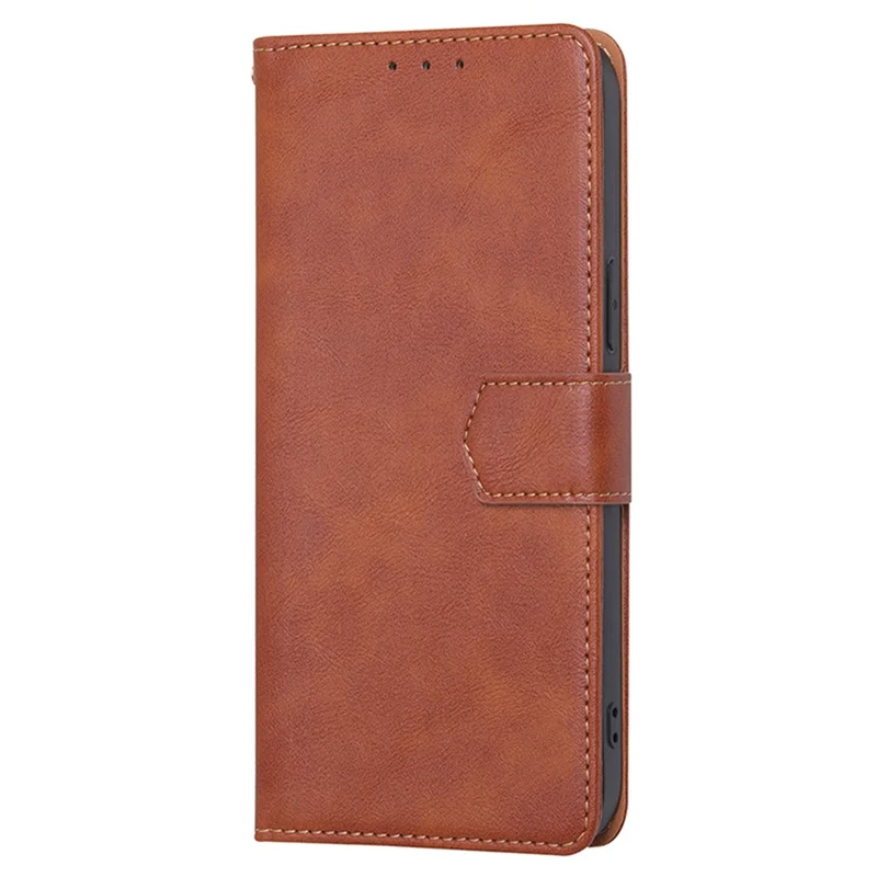 For Huawei Enjoy 60 Pro / nova 11i / Maimang 20 Leather Shell Cowhide Texture Wallet RFID Blocking Phone Stand Cover - Brown